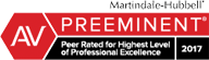Badge for dale-Hubbell Peer Rated for Highest Level of Professional Excellence 2017